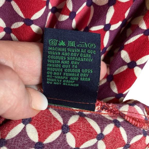 Boden Dress, Multicolored, Long Sleeve, 100% Viscose, Size 14 - Picture 4 of 5